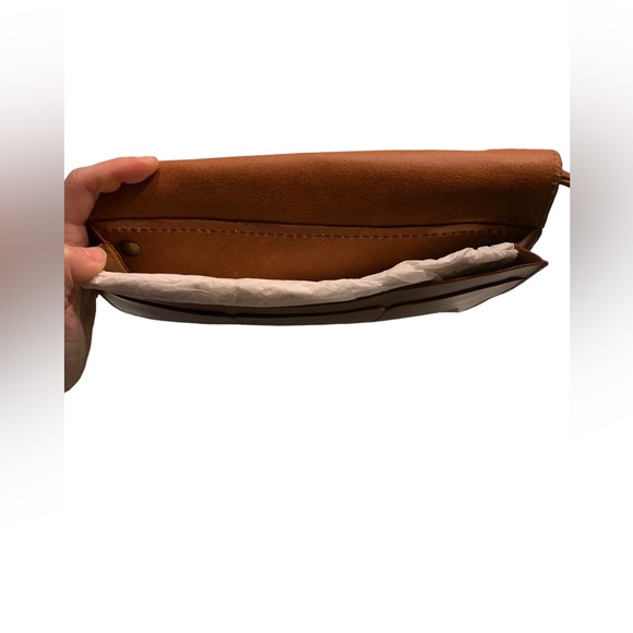 NWT 100% Leather Two Way Madewell Clutch - Picture 6 of 14